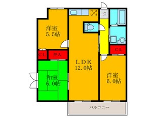 マンション・フォルツーナの物件間取画像